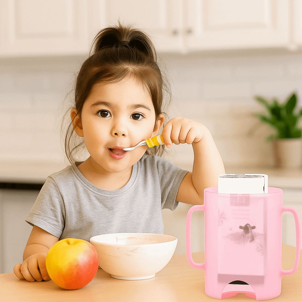 Baby Food Reusable Pouches - Taşınabilir Plastik Sıkma Poşet Tutucu Rahat