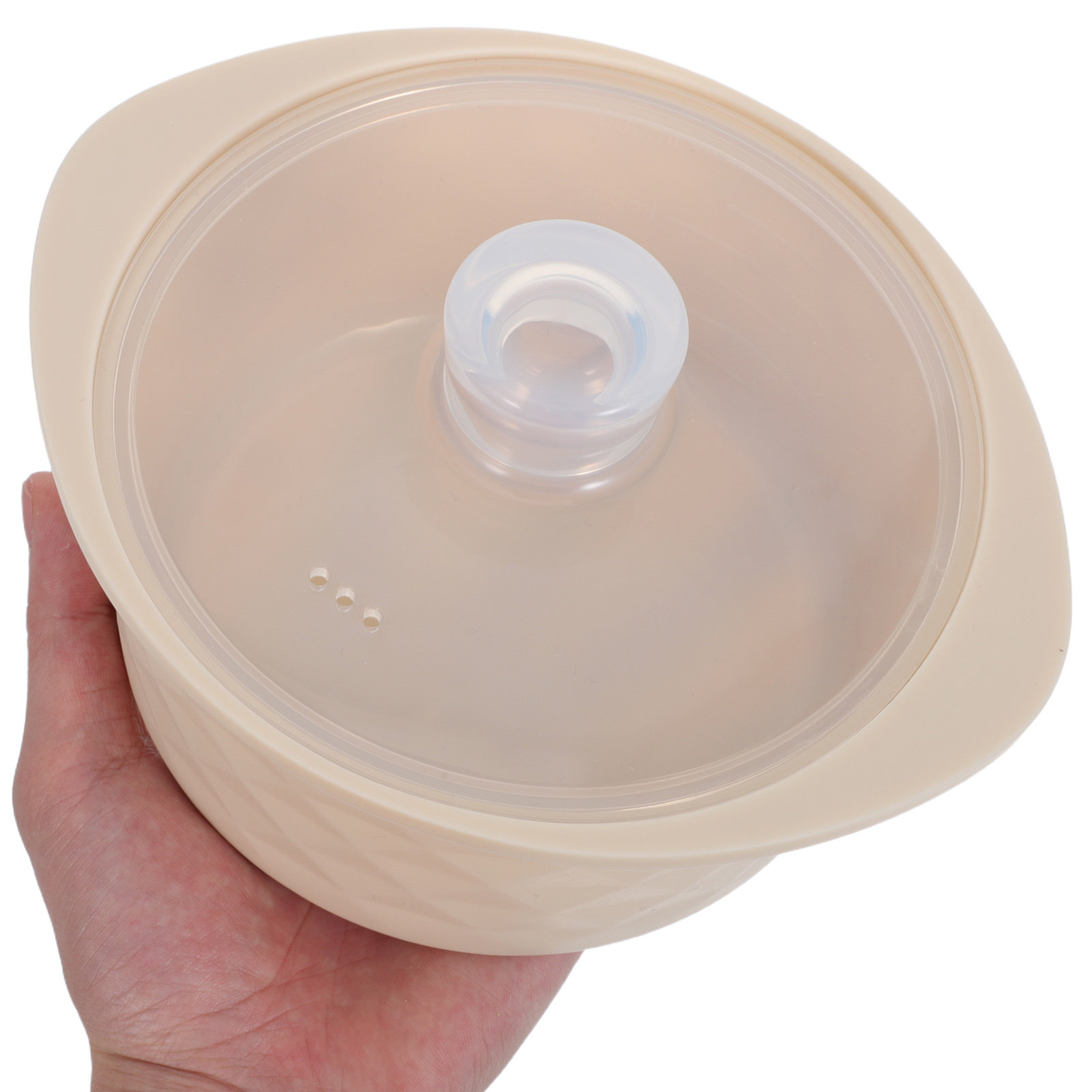 Baby Food Steamer Baby Safe - Silikon Mikrodalga Buharlı Pişirici Tencere Sarı