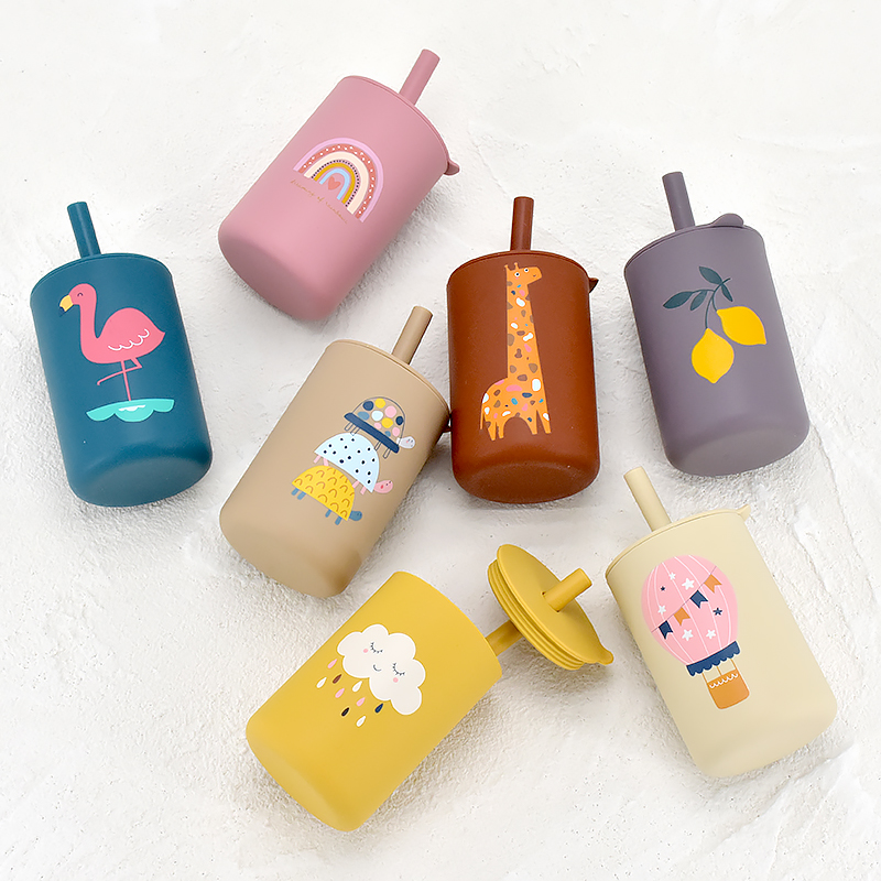 Snack Cup Toddler - Bebek silikon damlatmaz bardak taşınabilir depolama