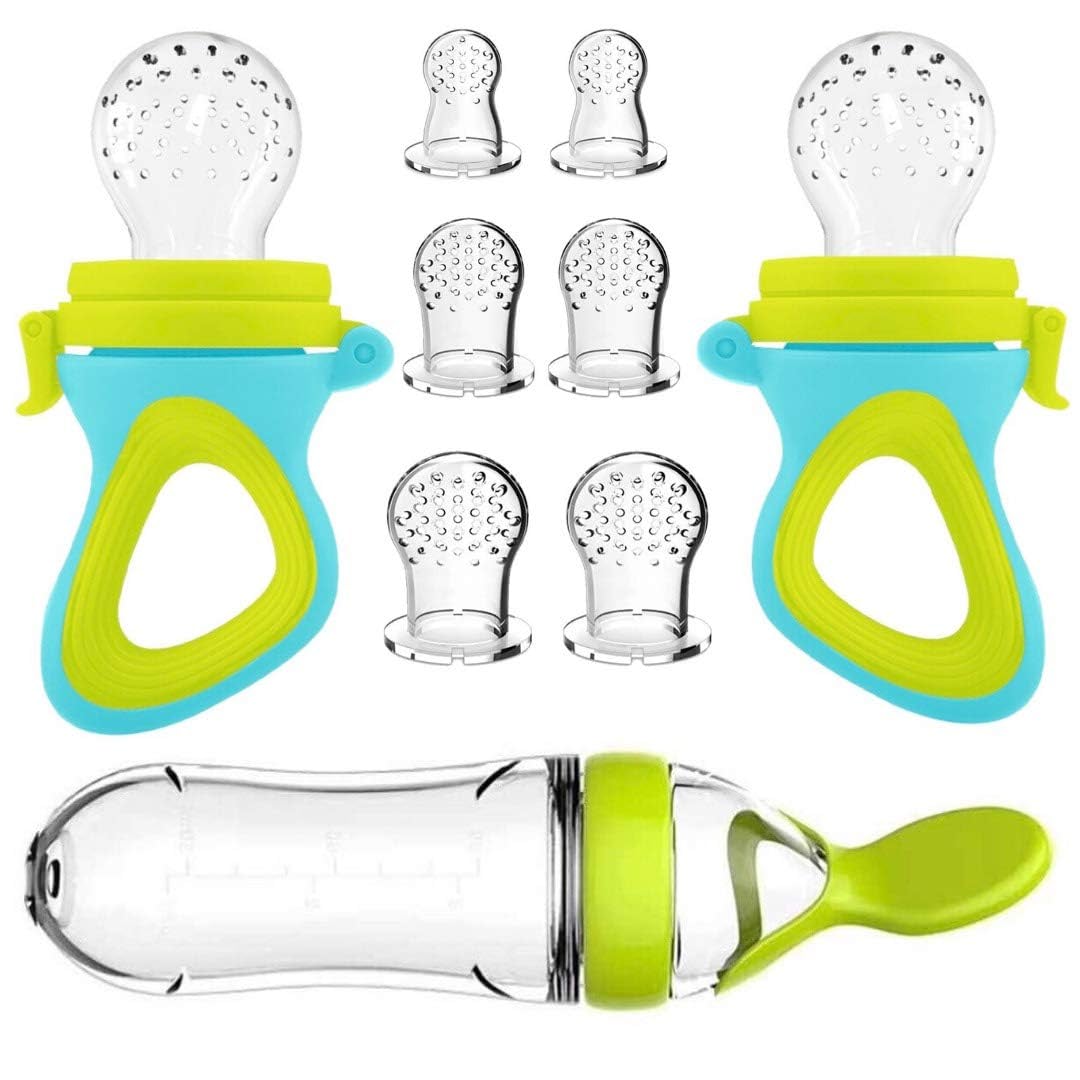 Baby Food Dispensing Spoon - Sıkma Biberon Bardak Silikon Yenidoğan Bebek