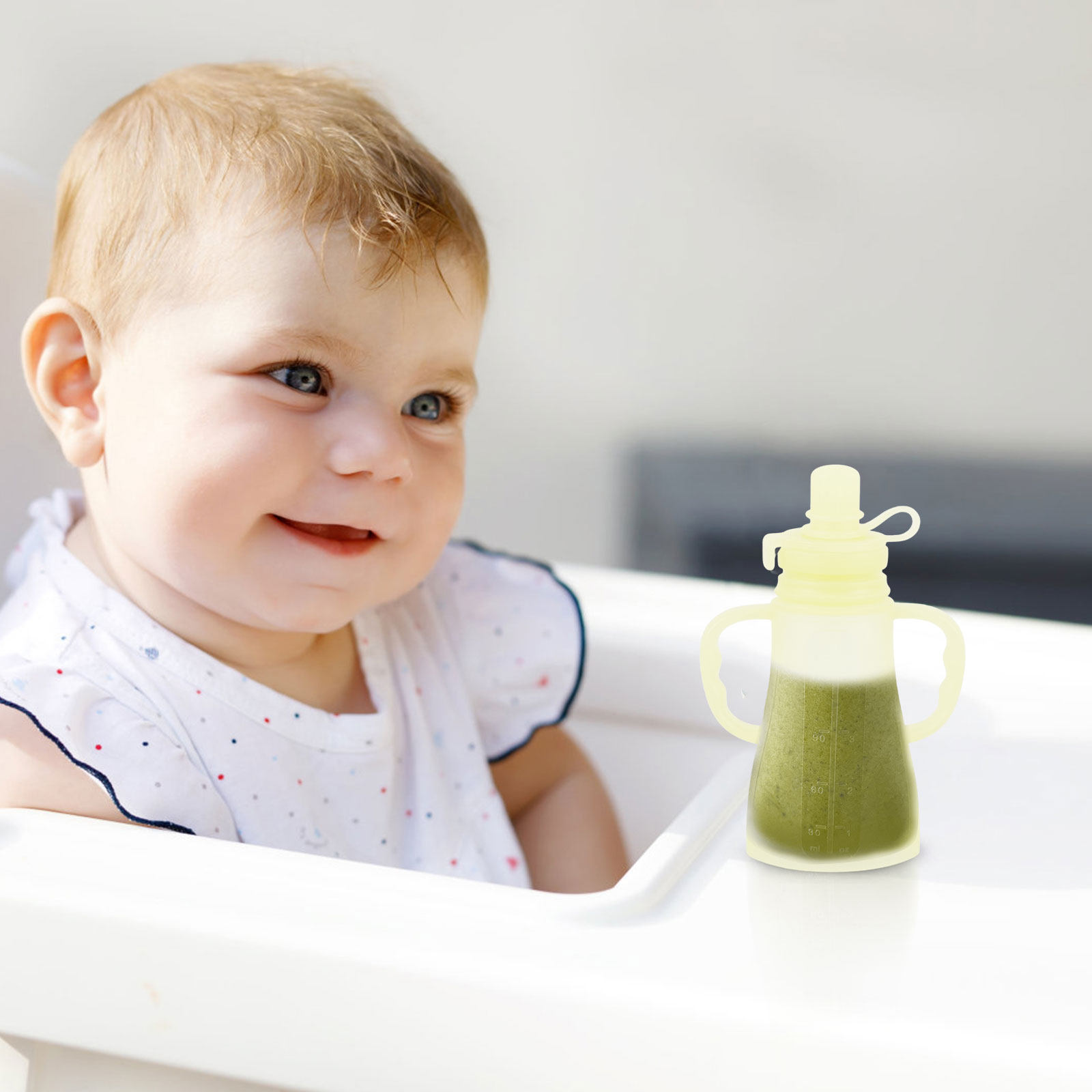 Baby Food Reusable Pouches - Silikon Bebek Mama Poşetleri Yeniden Kullanılabilir