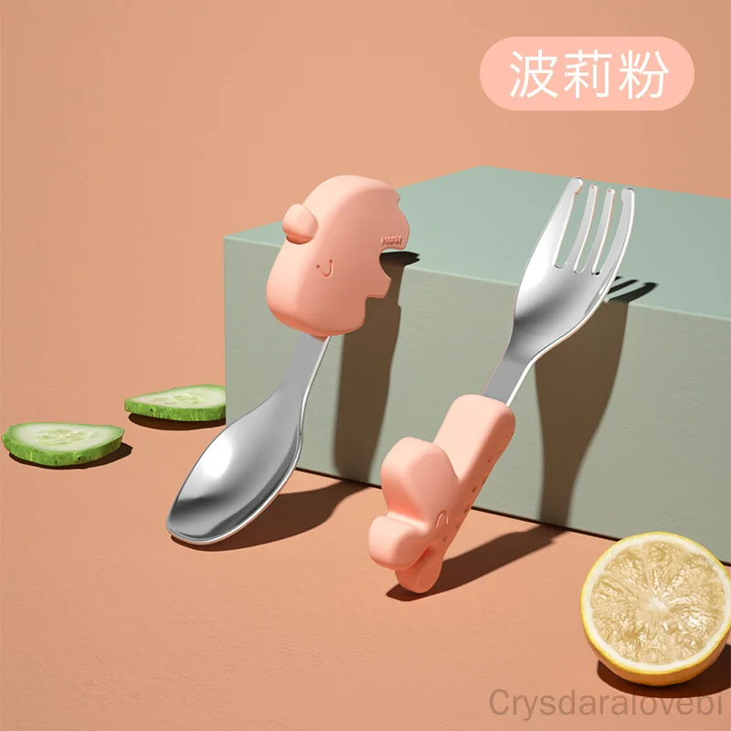 Baby Food Japan - 1 takım Fil Kısa Çatal Kaşık