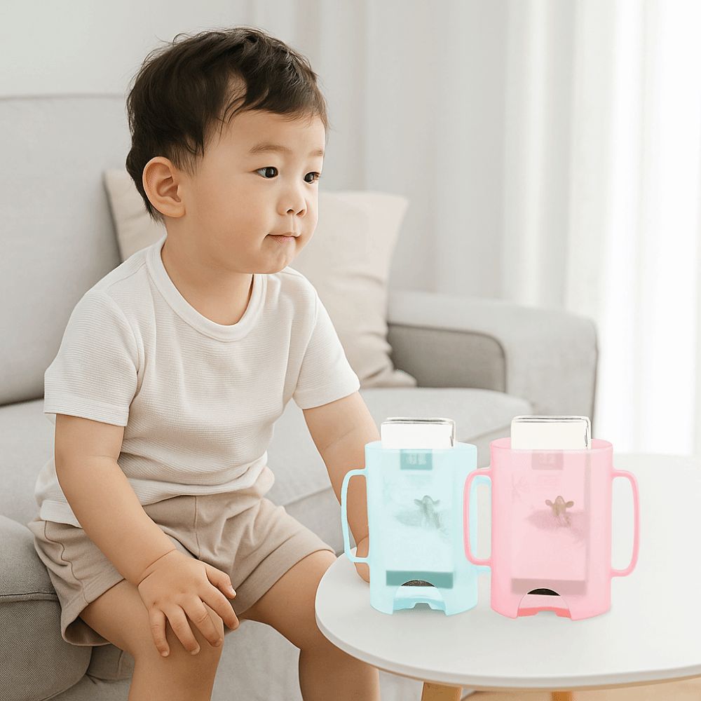 Baby Food Reusable Pouches - Taşınabilir Plastik Sıkma Poşet Tutucu, Rahat,