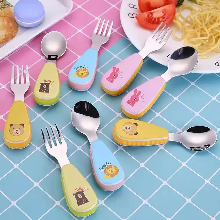 Baby Food Japan - 1 takım Yaratıcı Paslanmaz Çelik Karikatür