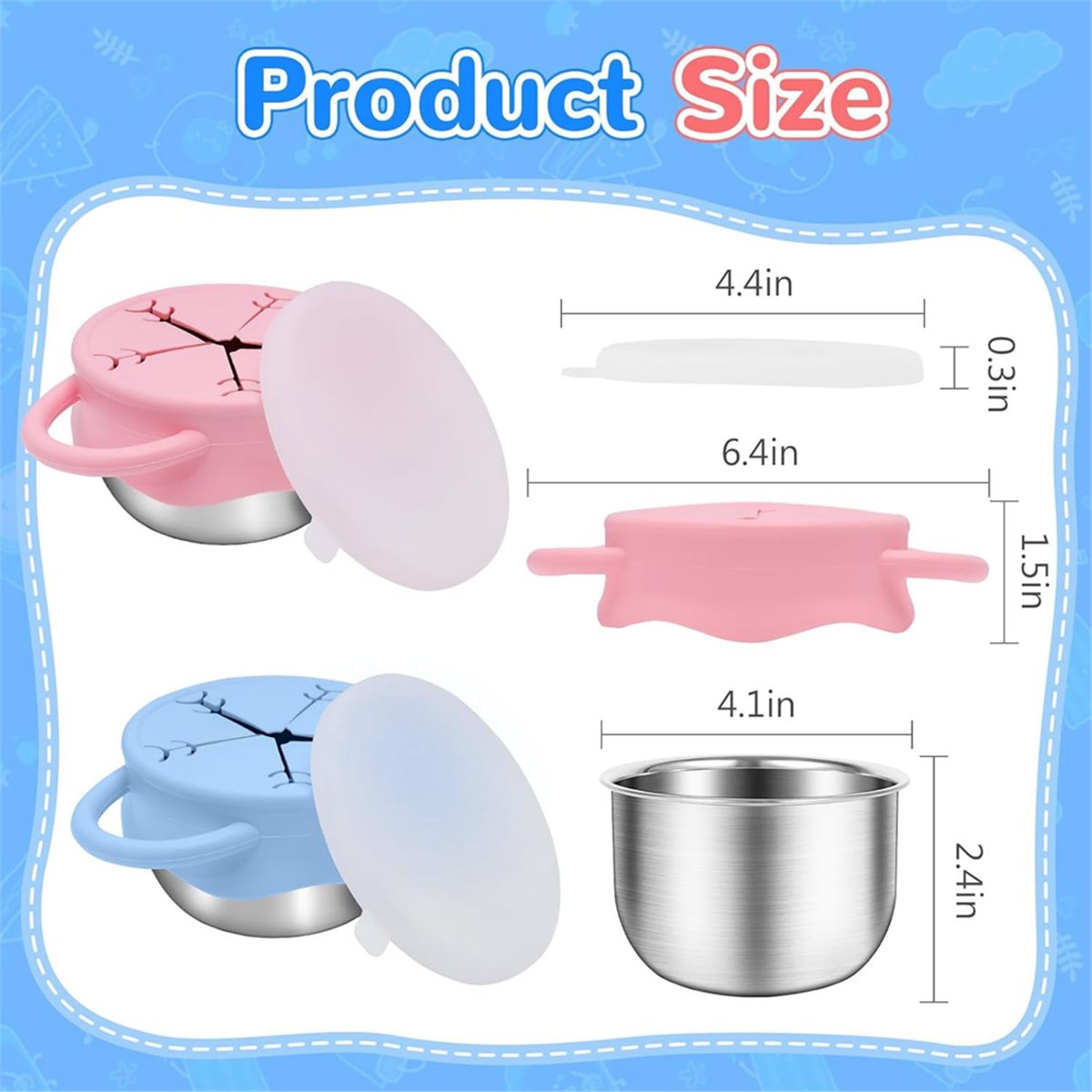 Snack Cup Toddler - 2026 Yeni 2'li Paket Bebek Atıştırmalık