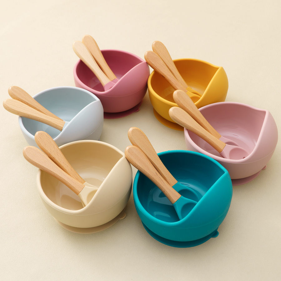 Baby Food Dispensing Spoon - Mamaplan 3 adet bebek silikon besleme