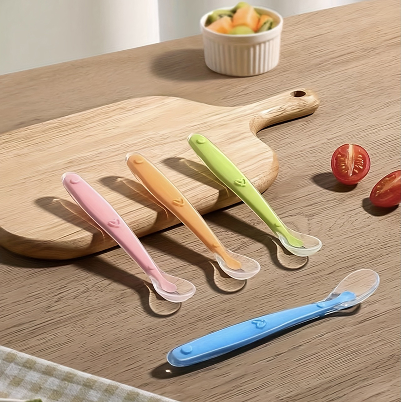 Baby Food Dispensing Spoon - 1/2 adet Yumuşak Uçlu Bebek Silikon