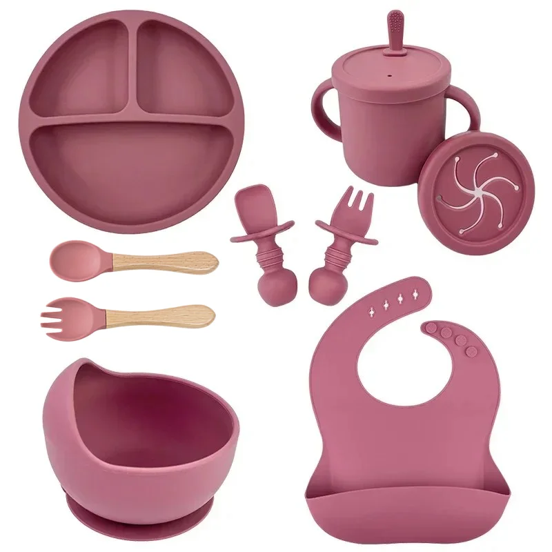 Baby Food Dispensing Spoon - Gıda Sınıfı Silikon Çocuk tabak seti