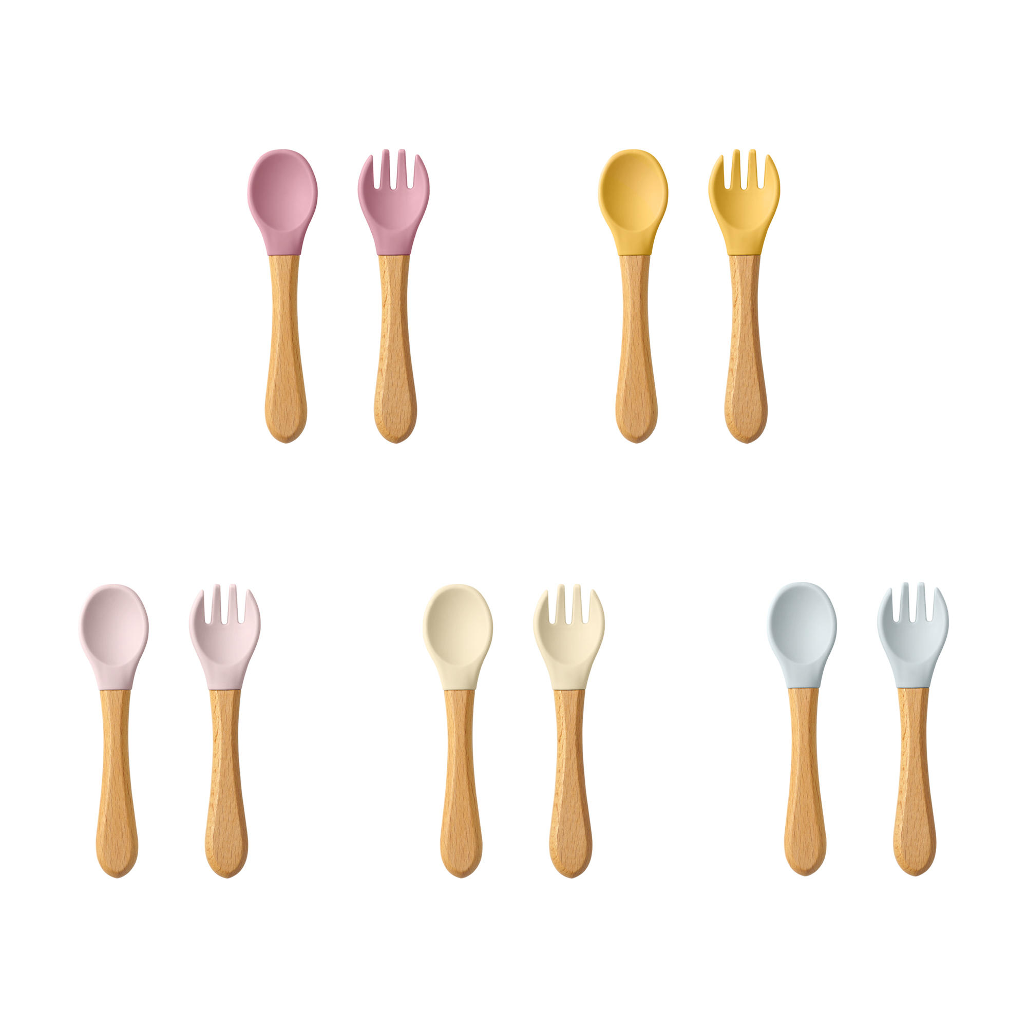Baby Food Dispensing Spoon - 2 adet bebek öğrenme kaşık mutfak