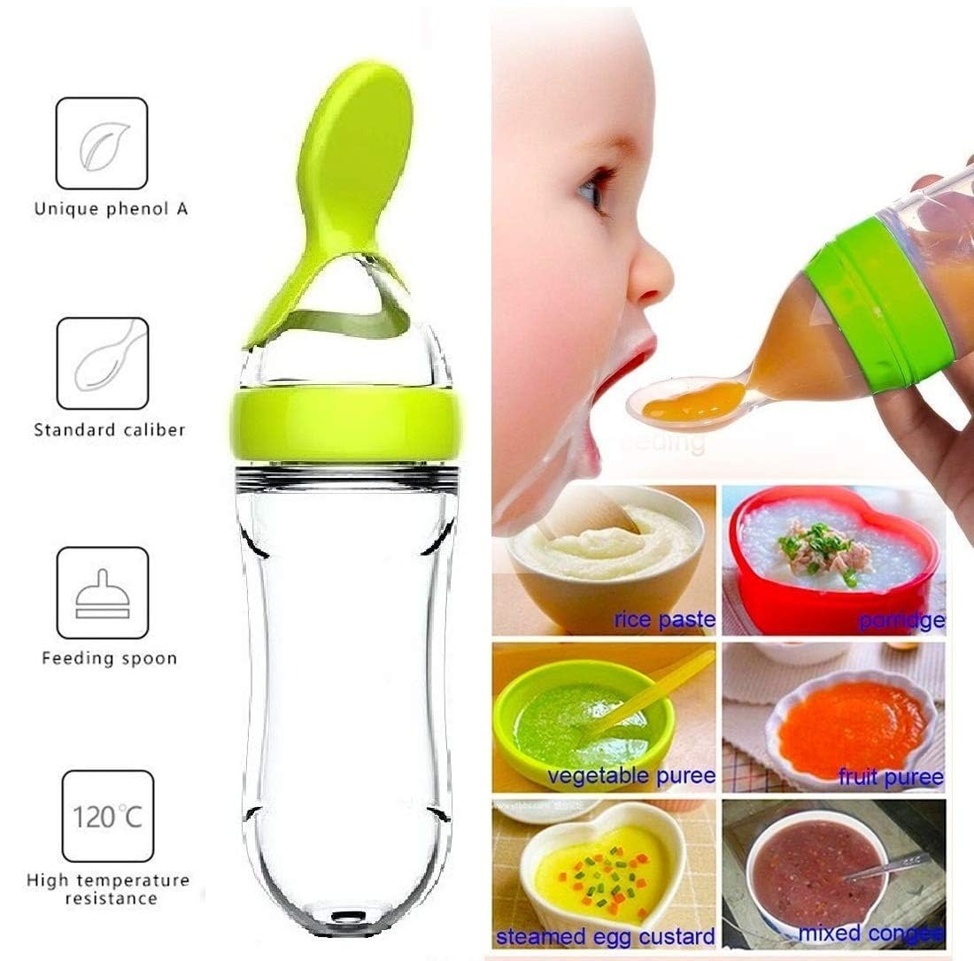 Sıkma Biberon Bardak Silikon Y - Baby Food Dispensing Spoon incelemesi ve fiyatı