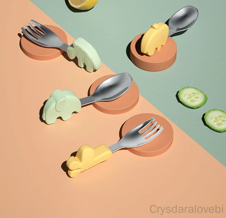 1 takım Fil Kısa Çatal Kaşık S - Baby Food Japan incelemesi ve fiyatı