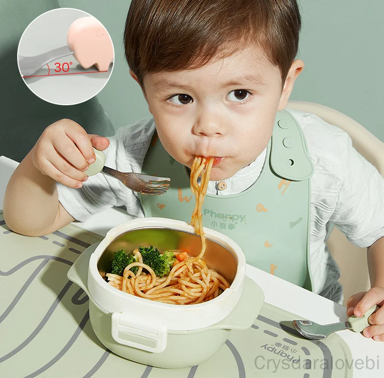 1 takım Fil Kısa Çatal Kaşık S - Baby Food Japan incelemesi ve fiyatı