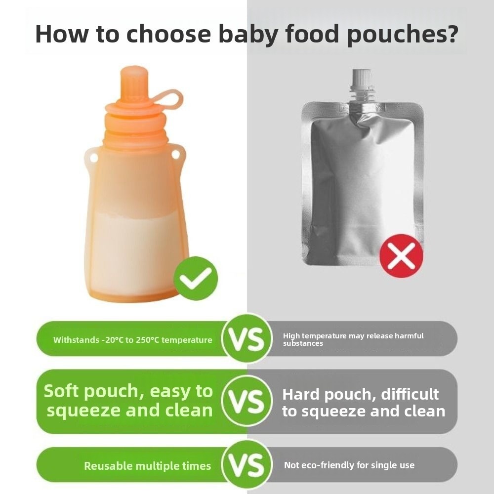 BPA İçermeyen Silikon Bebek Ma - Baby Food Reusable Pouches incelemesi ve fiyatı