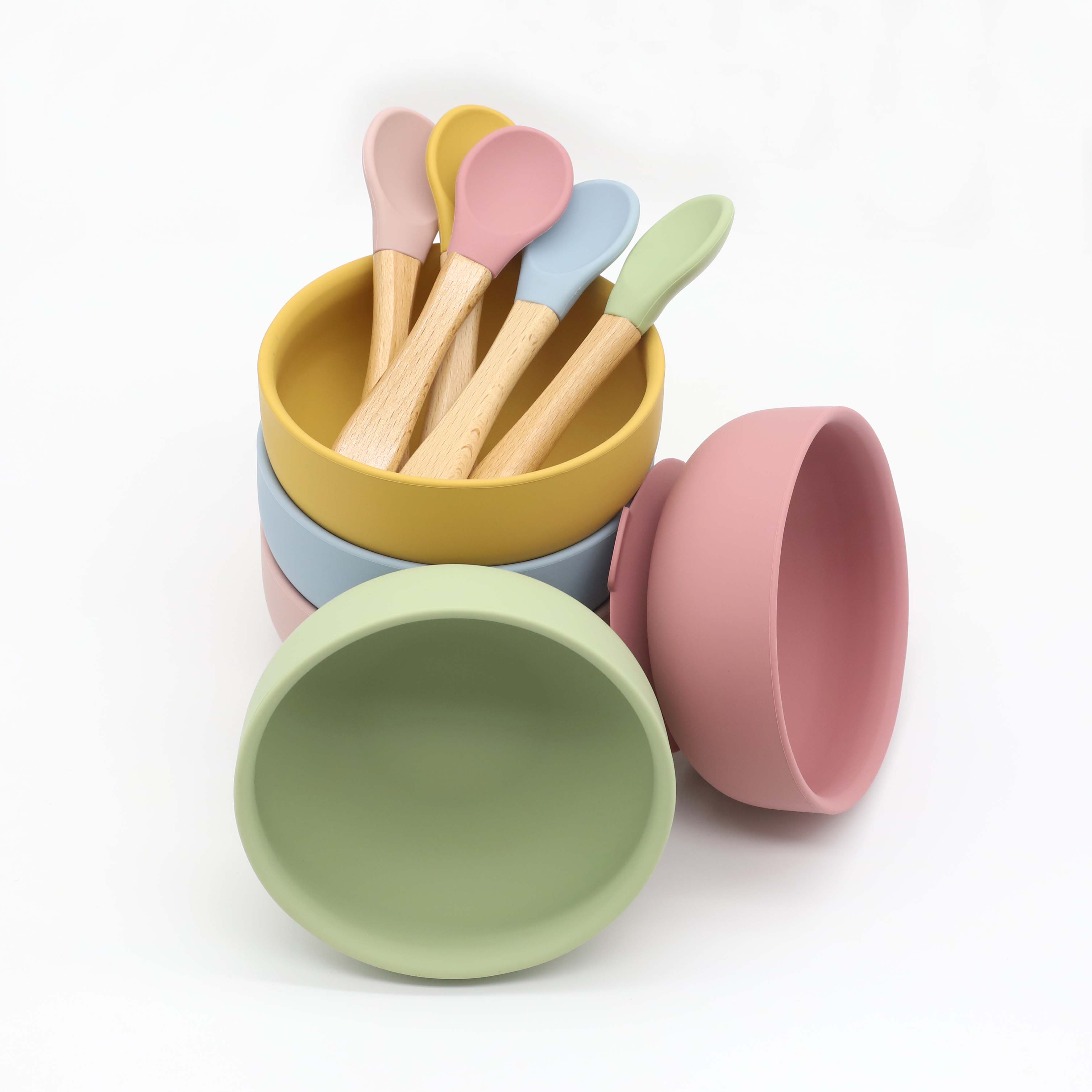 Vakumlu silikon kase, ahşap sa - Baby Food Dispensing Spoon incelemesi ve fiyatı