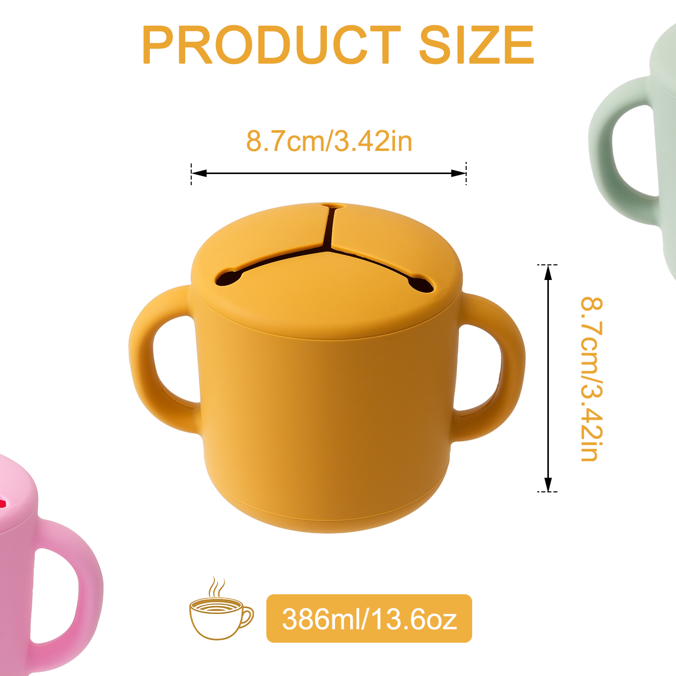 1 adet bebek silikon çift sapl - Snack Cup Toddler incelemesi ve fiyatı